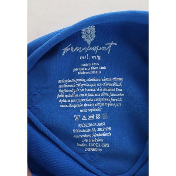 FP Movement 58586025 Women's Sz M/L Blue Good Karma High Neck L/S Layer Top $88 - Picture 6 of 9